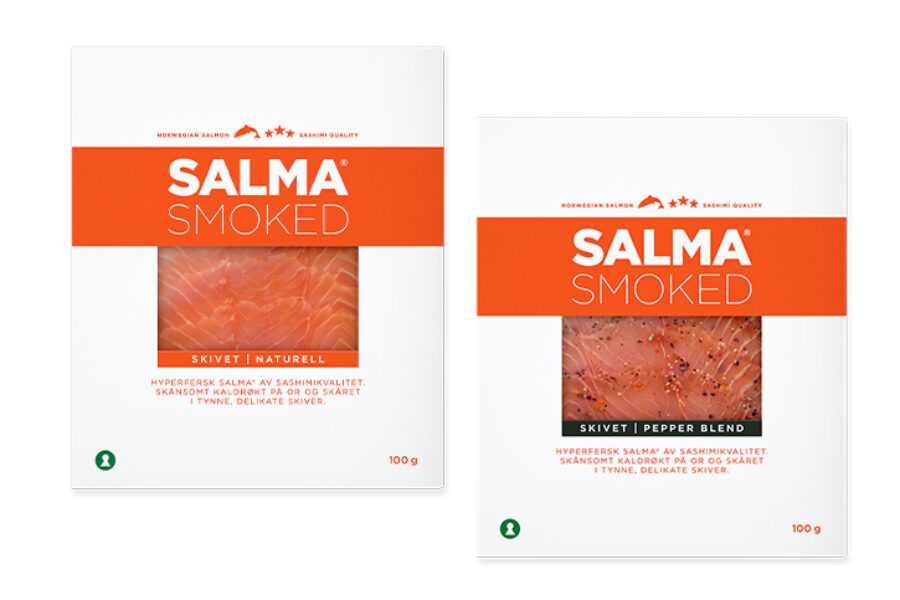 SALMA SMOKED SKIVET NATURELL OG PEPPER BLEND